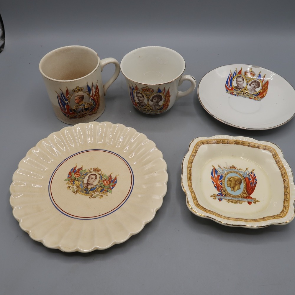 Rare King Edward VIII 1937 Coronation Tea cup Mug Dish Set celebrating royal Lot